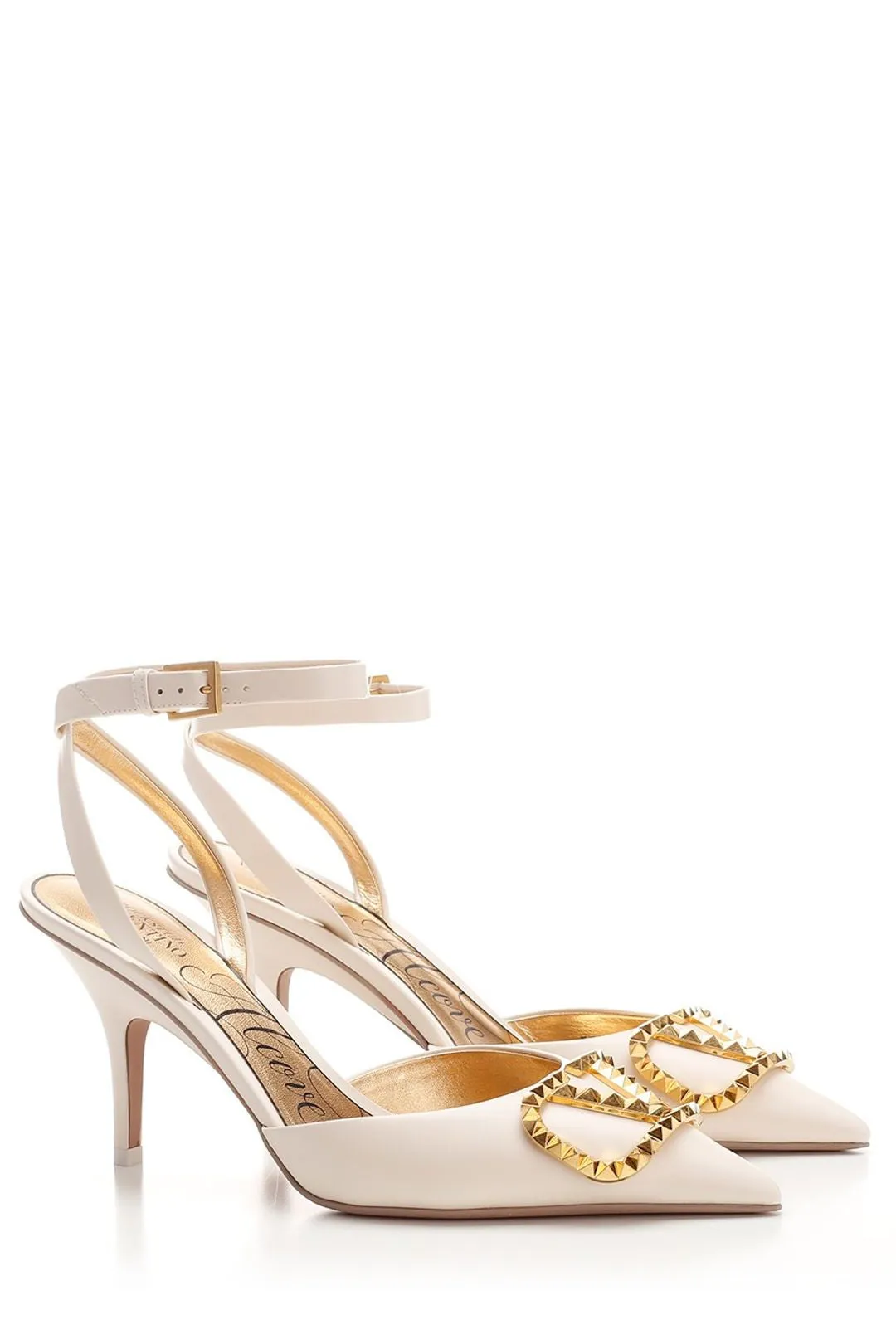 Valentino Garavani Rockstud Ankle Strapped Pumps