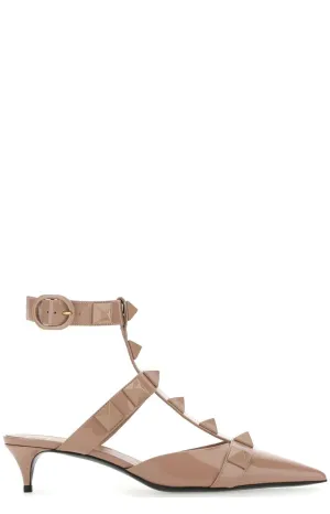 Valentino Garavani Rockstud Ankle Strapped Pumps