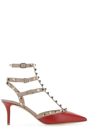 Valentino Garavani Rockstud Pointed Toe Caged Pumps