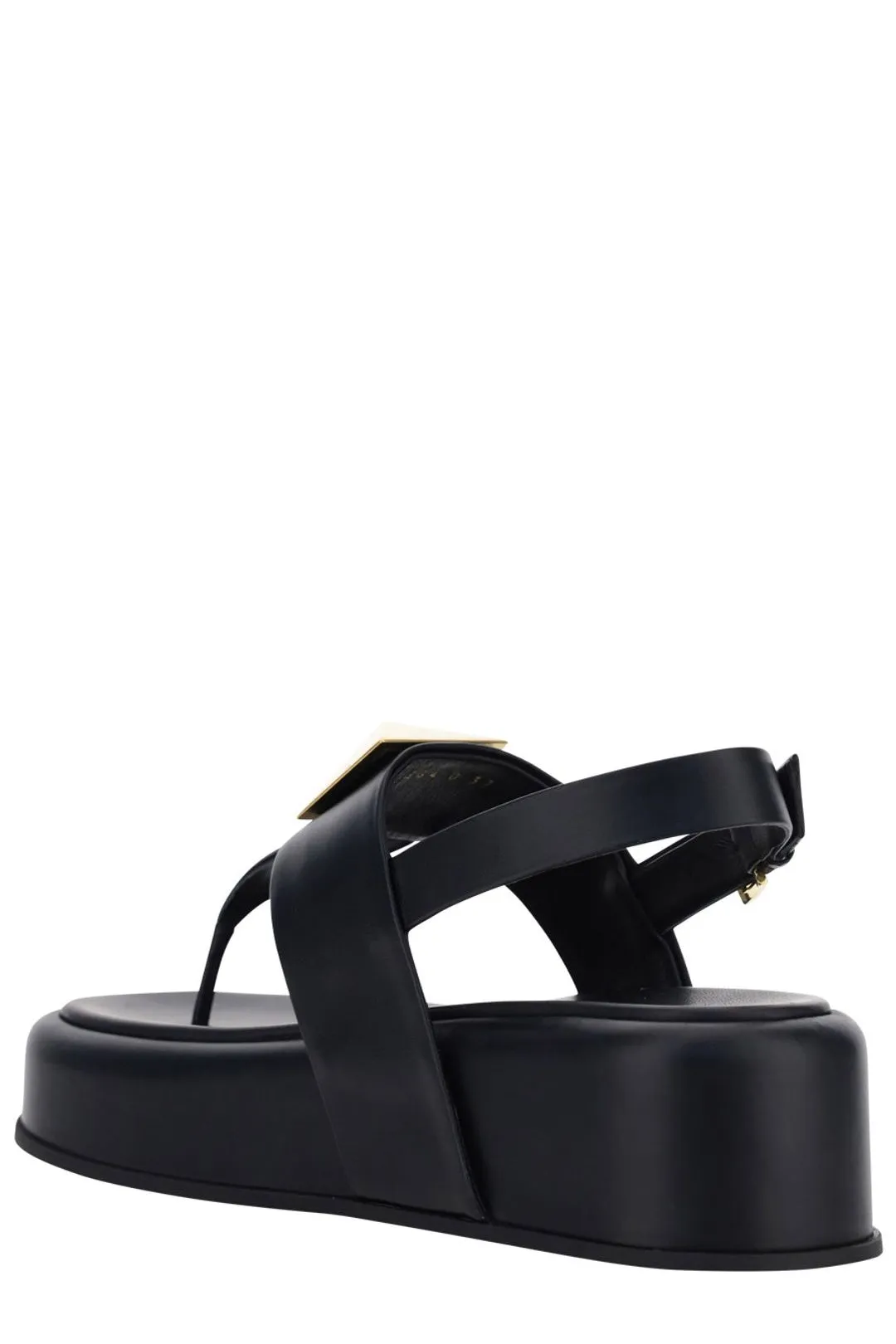 Valentino Garavani Rockstud Square-Toe Platform Sandals