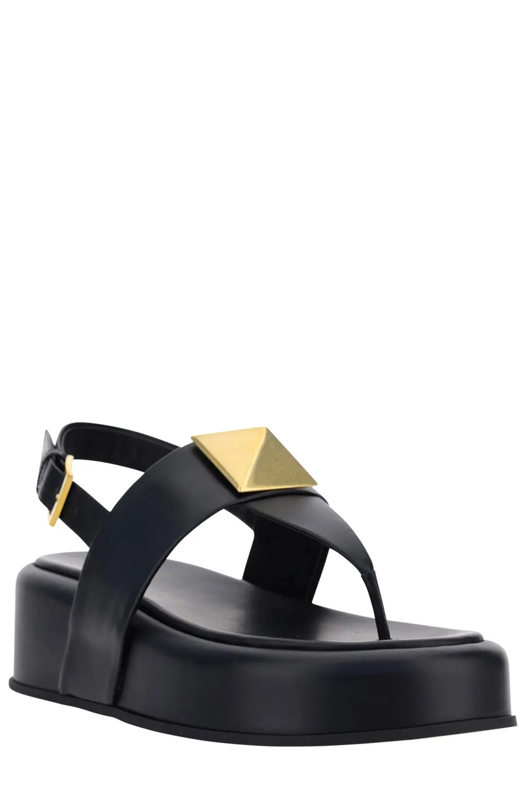Valentino Garavani Rockstud Square-Toe Platform Sandals