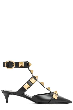 Valentino Garavani Roman Stud Pointed-Toe Pumps