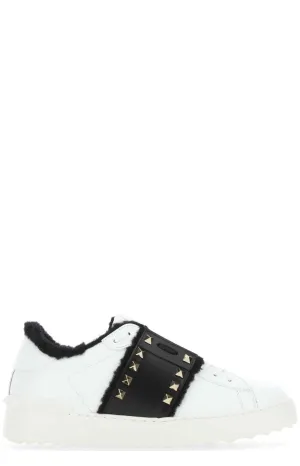Valentino Garavani Untitled Fur-Trim Sneakers