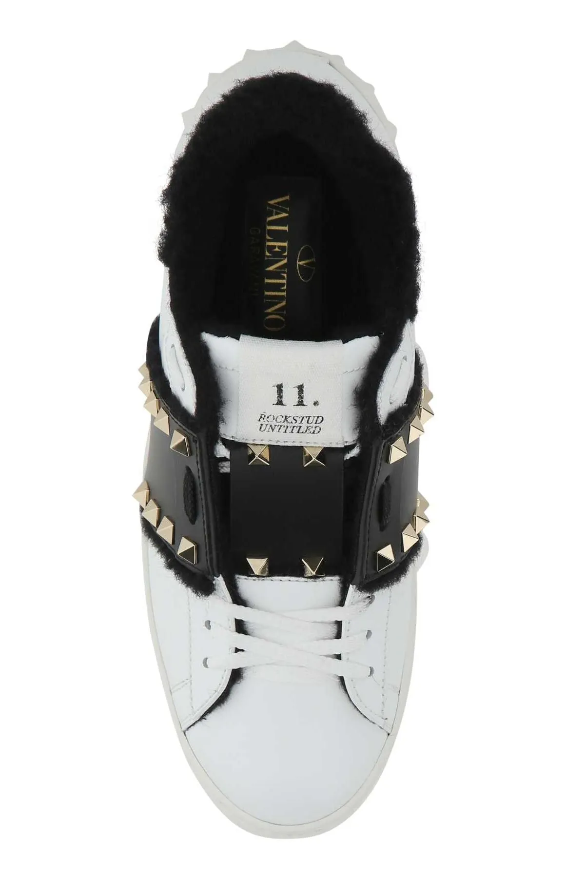 Valentino Garavani Untitled Fur-Trim Sneakers
