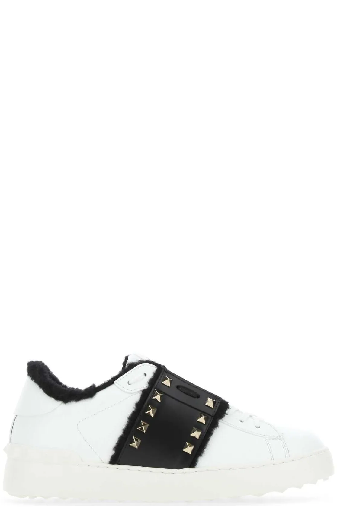 Valentino Garavani Untitled Fur-Trim Sneakers