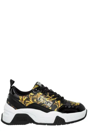 Versace Jeans Couture Barrocco Printed Lace-Up Sneakers