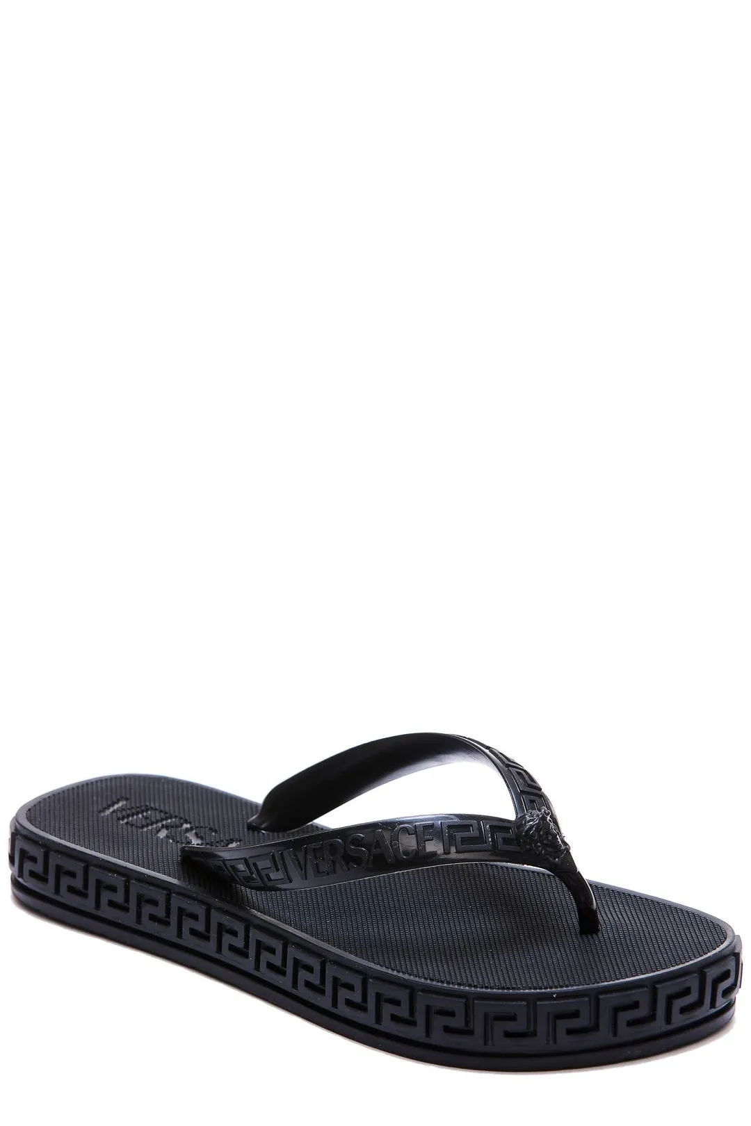 Versace Medusa Head Motif Flip Flops