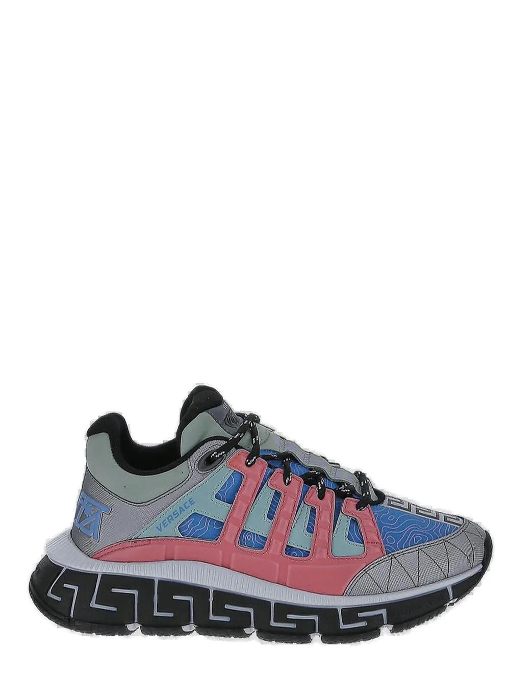 Versace Round Toe Lace-Up Sneakers