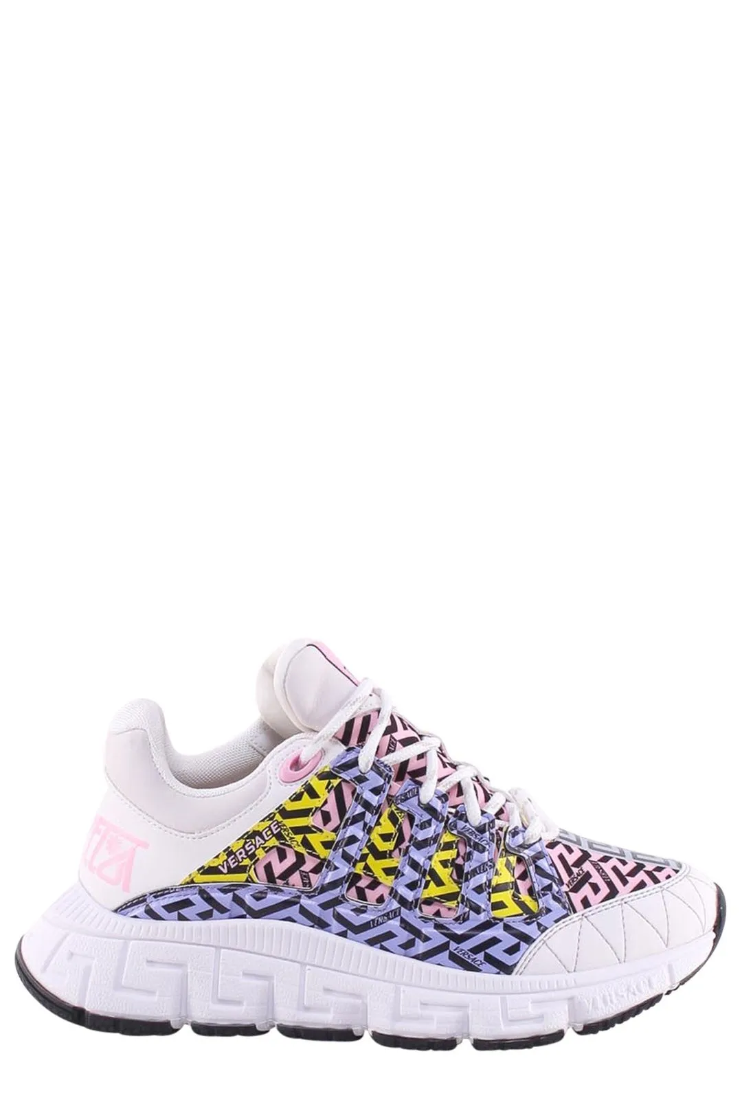 Versace Trigreca Logo Printed Lace-Up Sneakers