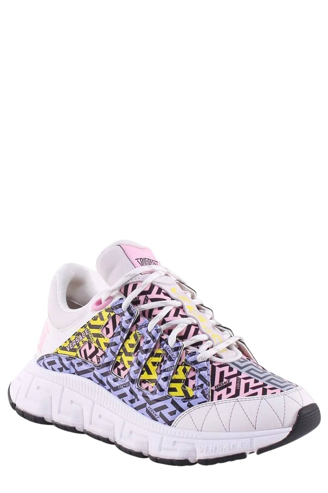 Versace Trigreca Logo Printed Lace-Up Sneakers