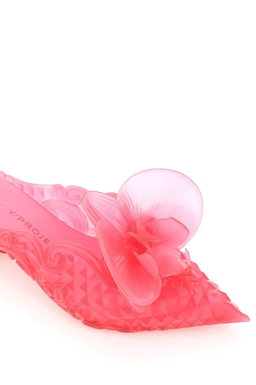 Y/Project X Melissa Flower Detailed Pointed Toe Mules