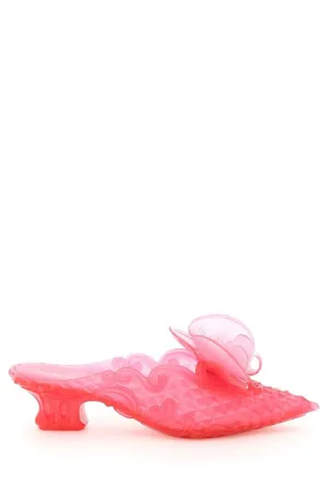 Y/Project X Melissa Flower Detailed Pointed Toe Mules