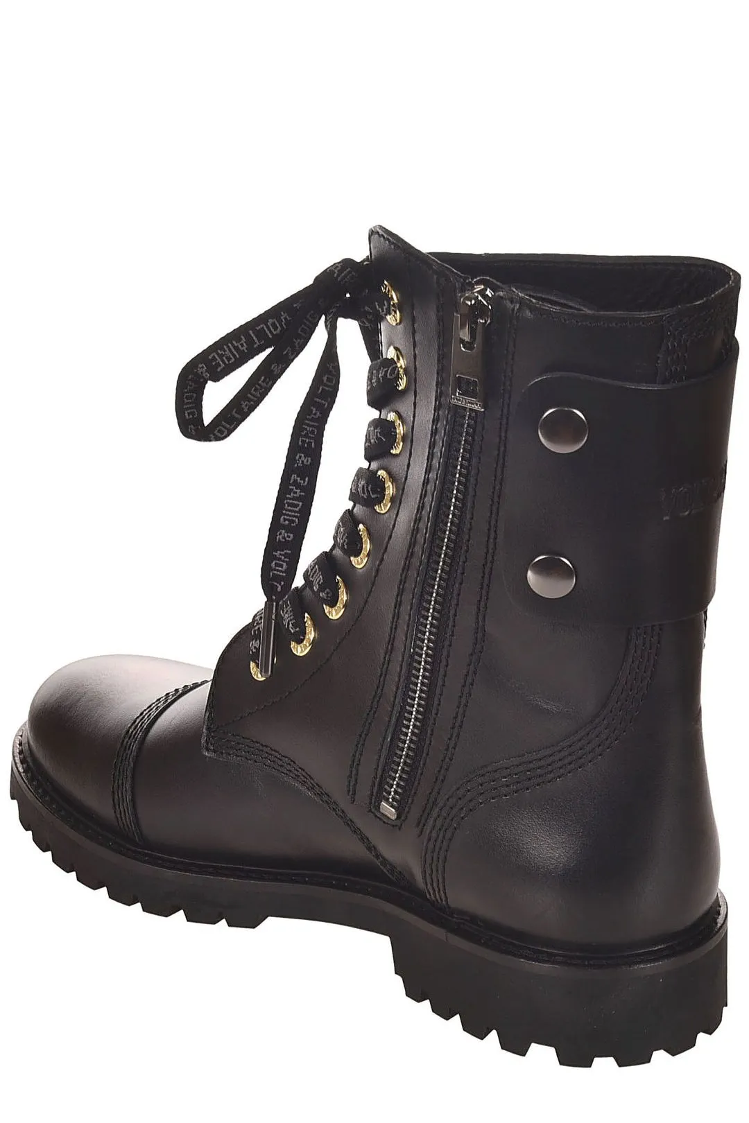 Zadig & Voltaire Joe Lace-Up Round Toe Boots