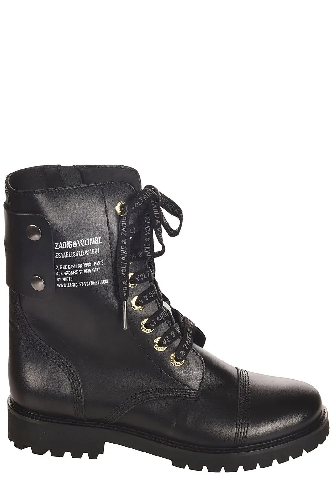 Zadig & Voltaire Joe Lace-Up Round Toe Boots