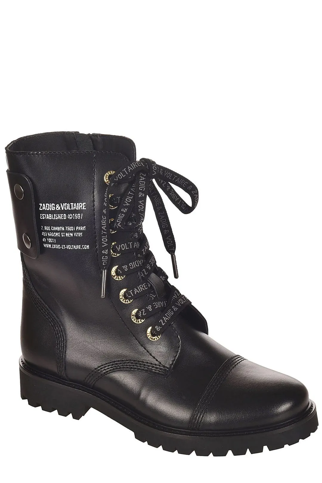 Zadig & Voltaire Joe Lace-Up Round Toe Boots